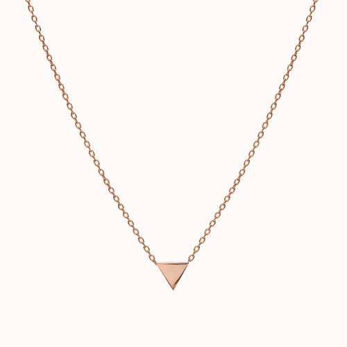 Rose Gold Triangle Necklace