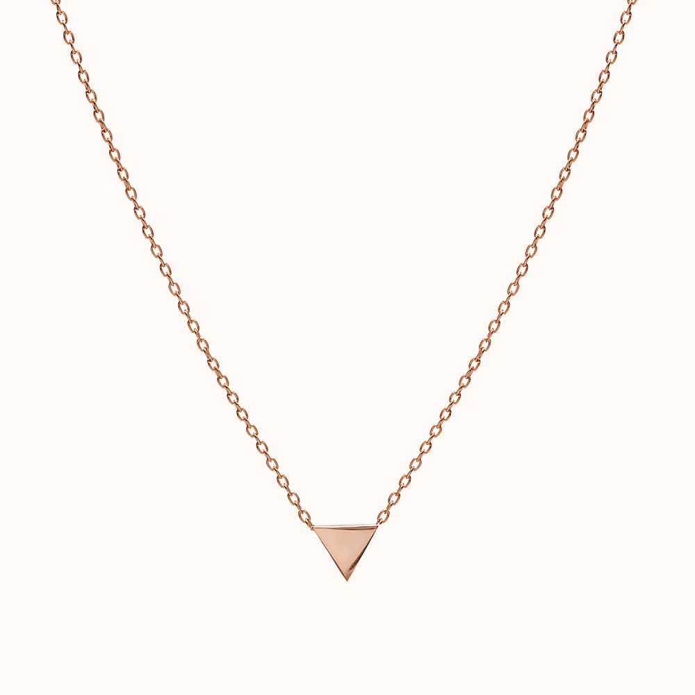 Rose Gold Triangle Necklace