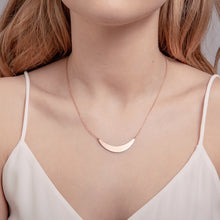 Load image into Gallery viewer, Rose Gold Crescent Necklace