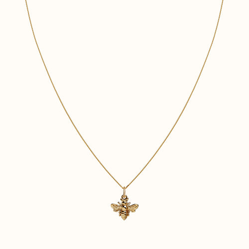 Small Gold Bumble Bee Necklace