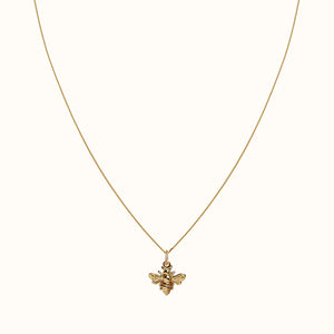 Small Gold Bumble Bee Necklace