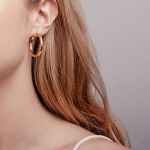 Large Creole Gold Earrings