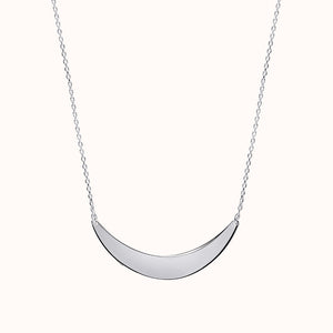 Silver Crescent Necklace