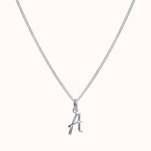 Load image into Gallery viewer, Silver Script Initial Necklace