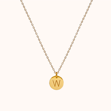 Load image into Gallery viewer, W Initial Necklace