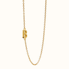 Load image into Gallery viewer, Gold Sideways Initial Necklace