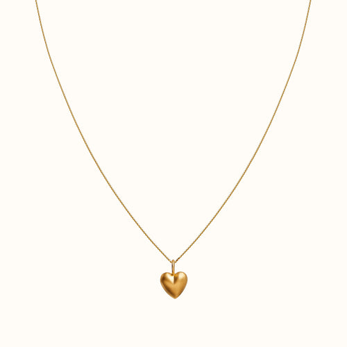 Small Chunky Gold Heart Necklace