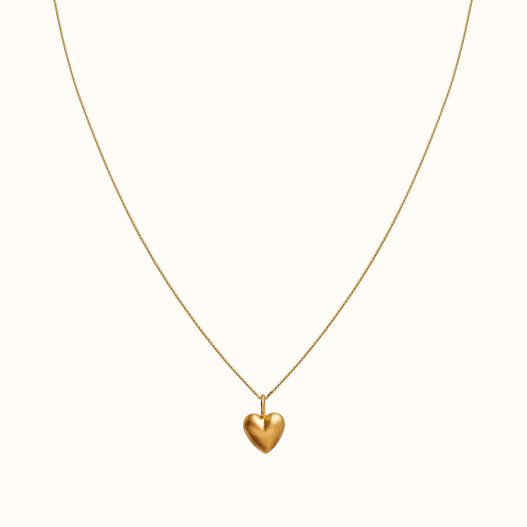 Small Chunky Gold Heart Necklace