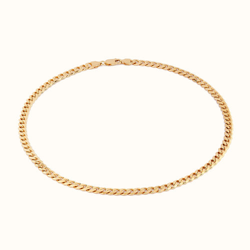 Chunky Gold Flat Chain Necklace