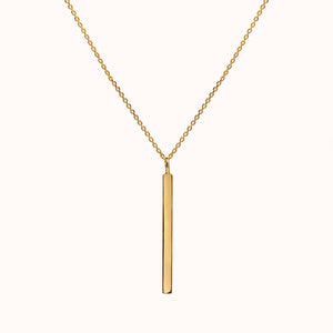Gold Vertical Bar Necklace