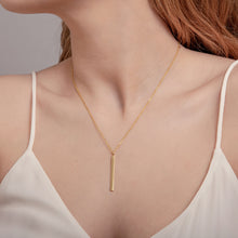 Load image into Gallery viewer, Gold Vertical Bar Necklace