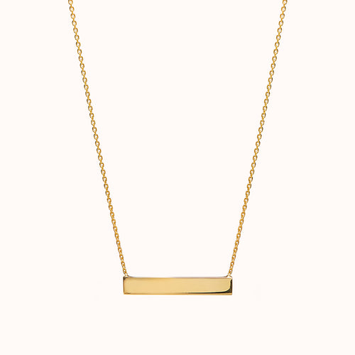 Gold Horizontal Bar Necklace
