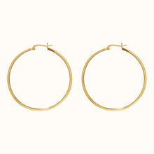 Load image into Gallery viewer, Gold Large Square Hoop Earrings