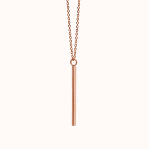 Rose Gold Vertical Bar Necklace