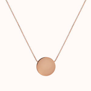Rose Gold Disc Necklace