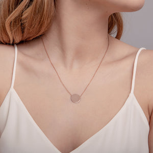 Rose Gold Disc Necklace