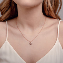 Load image into Gallery viewer, Rose Gold Disc Initial Necklace