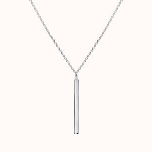 Silver Vertical Bar Necklace