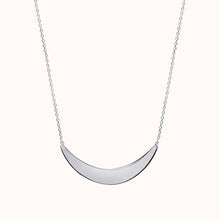 Load image into Gallery viewer, Silver Crescent Necklace
