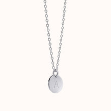 Load image into Gallery viewer, Silver Disc Initial Necklace