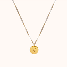 Load image into Gallery viewer, V Initial Necklace