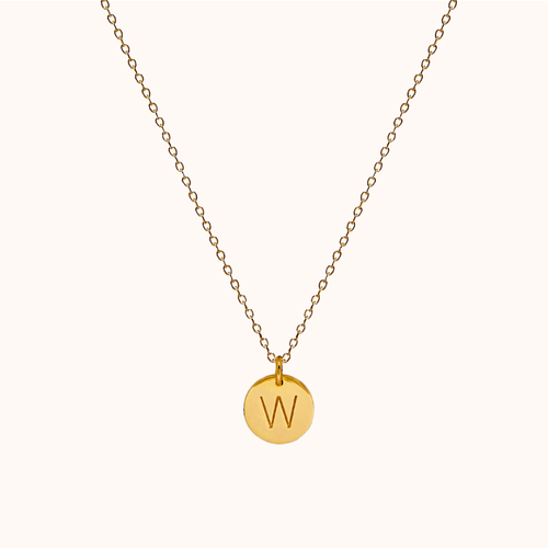 W Initial Necklace