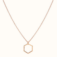 Load image into Gallery viewer, Rose Gold Hexagonal Necklace